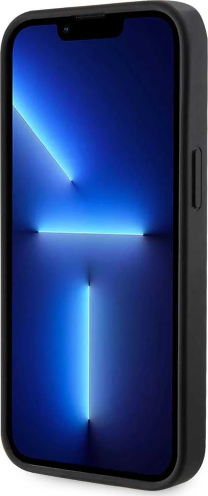 Dėklas BMW BMHCP14S22GSLK Apple iPhone 14 / 15 / 13 6.1″ juodos spalvos kietas dėklas Grip Hot Stamp