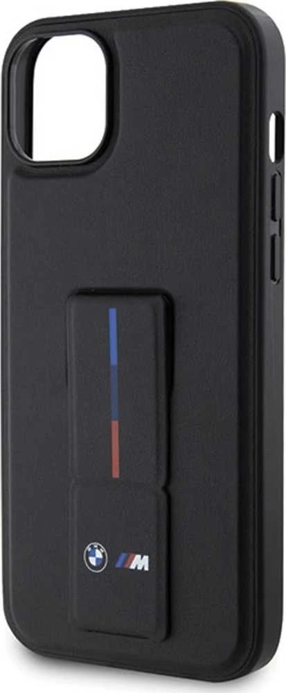 Dėklas BMW BMHCP14S22GSLK Apple iPhone 14 / 15 / 13 6.1″ juodos spalvos kietas dėklas Grip Hot Stamp