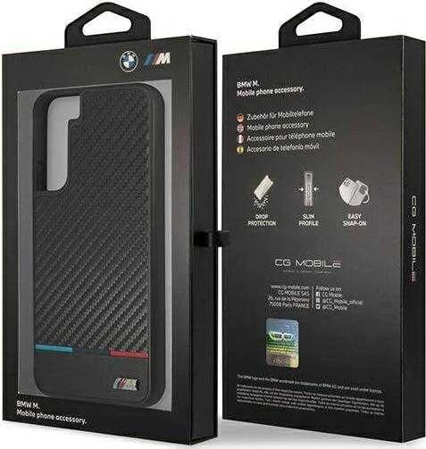 Samsung Galaxy S22 Plus BMW dėklas M Collection Triangles (BMHCS22MPUCARTCBK) juodos spalvos