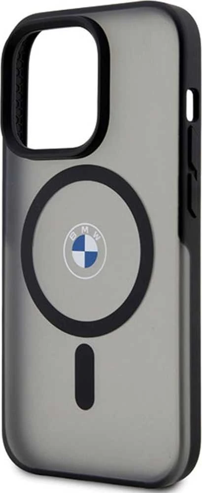 Dėklas BMW BMHMP14LDSLK Apple iPhone 14 Pro 6.1″ juodos spalvos kietas dėklas Signature MagSafe
