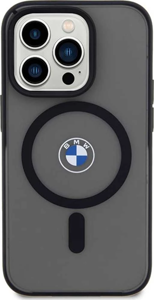 Dėklas BMW BMHMP14XDSLK Apple iPhone 14 Pro Max 6.7″ juodos spalvos kietas dėklas Signature MagSafe