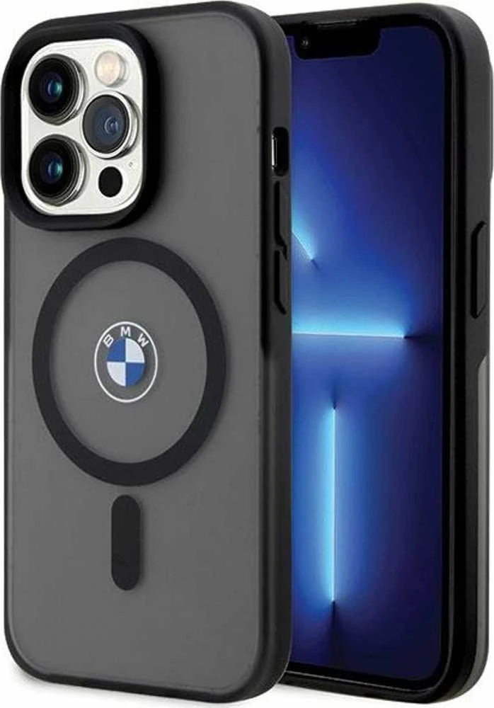 Dėklas BMW BMHMP14XDSLK Apple iPhone 14 Pro Max 6.7″ juodos spalvos kietas dėklas Signature MagSafe