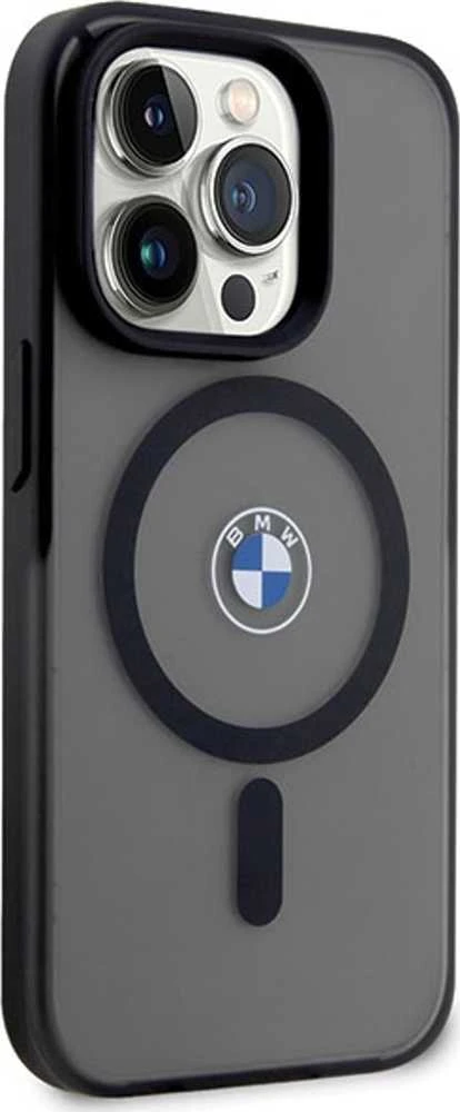 Dėklas BMW BMHMP14XDSLK Apple iPhone 14 Pro Max 6.7″ juodos spalvos kietas dėklas Signature MagSafe