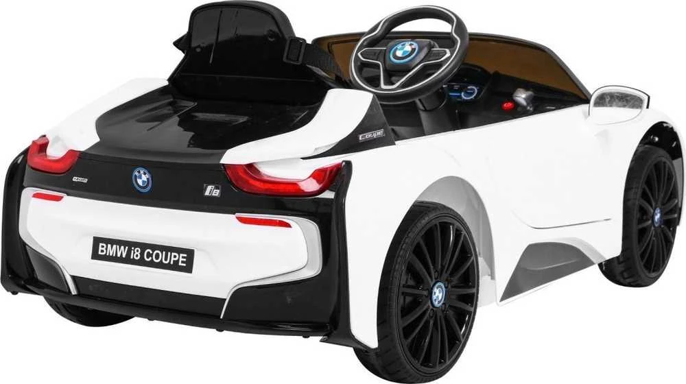 Ramiz Elektrinė mašina vaikams BMW I8 LIFT baltos spalvos