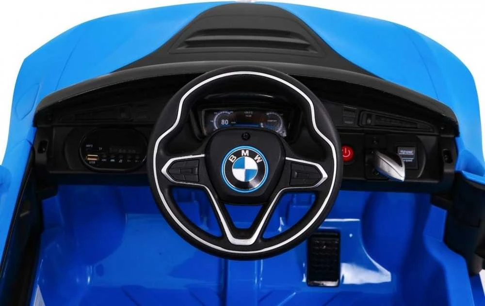 Ramiz Elektrinė mašina vaikams BMW I8 LIFT mėlynos spalvos