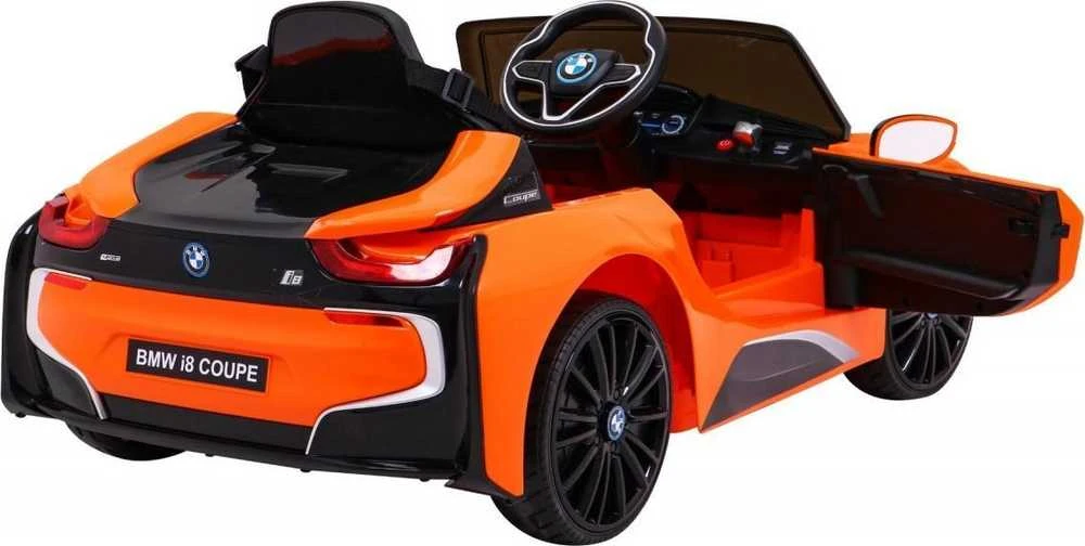 Ramiz Elektrinė mašina vaikams BMW I8 LIFT oranžinės spalvos