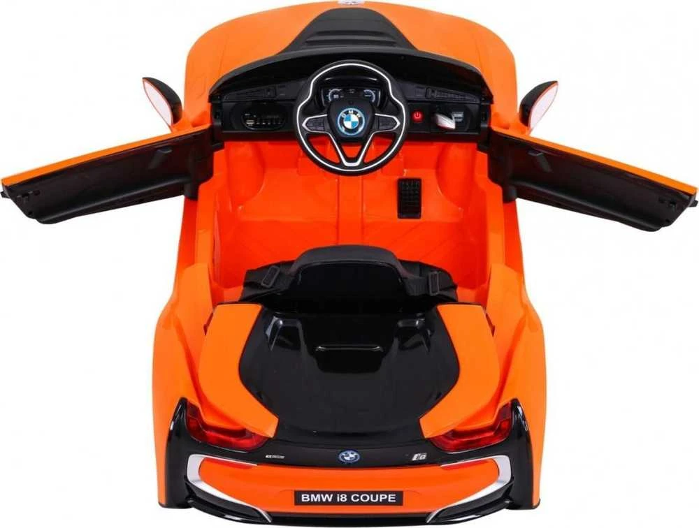 Ramiz Elektrinė mašina vaikams BMW I8 LIFT oranžinės spalvos