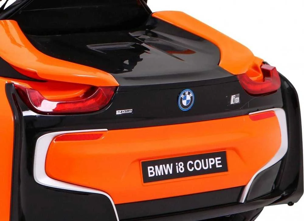 Ramiz Elektrinė mašina vaikams BMW I8 LIFT oranžinės spalvos