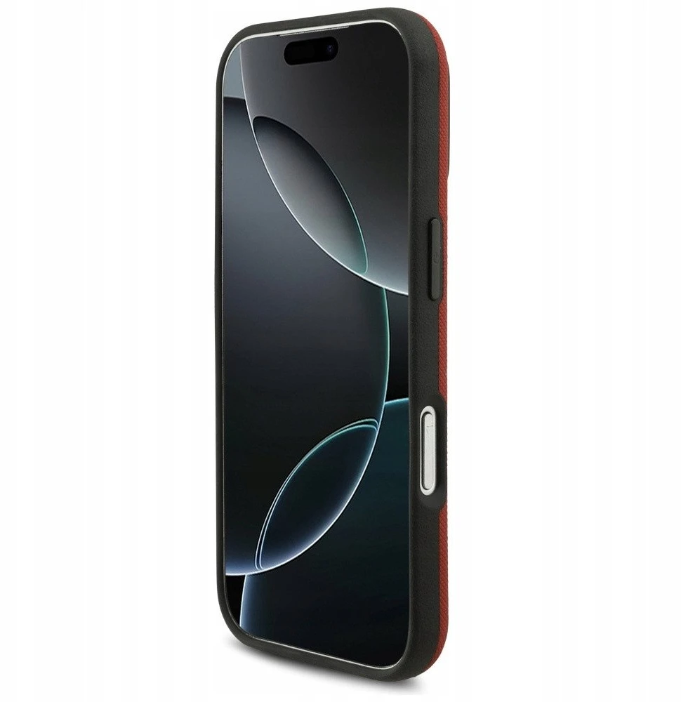 BMW M FW Metal Logo MagSafe dėklas skirtas Apple iPhone 17 Pro Raudona