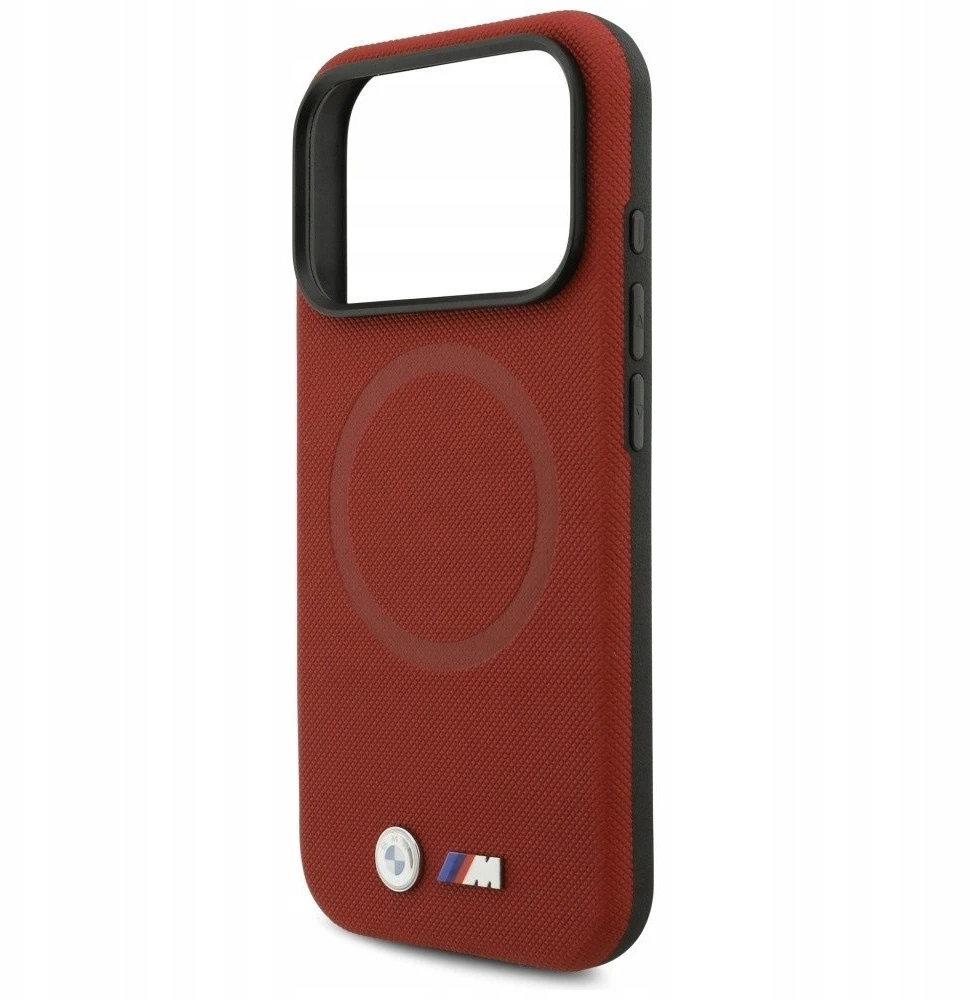 BMW M FW Metal Logo MagSafe dėklas skirtas Apple iPhone 17 Pro Raudona