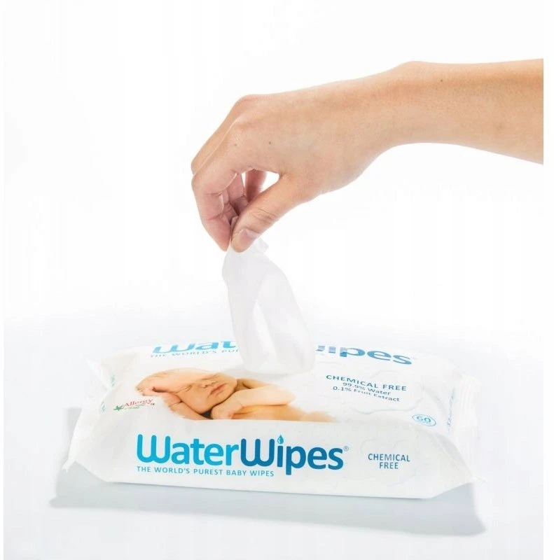 WATER WIPES WATERWIPES DRĖGNOS SERVETĖLĖS 18 PAKUOČIŲ PO 60 VNT. BIODEGRADABLE