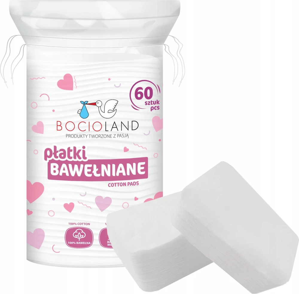 Bocioland vatos diskeliai medvilniniai 60 vnt BL158