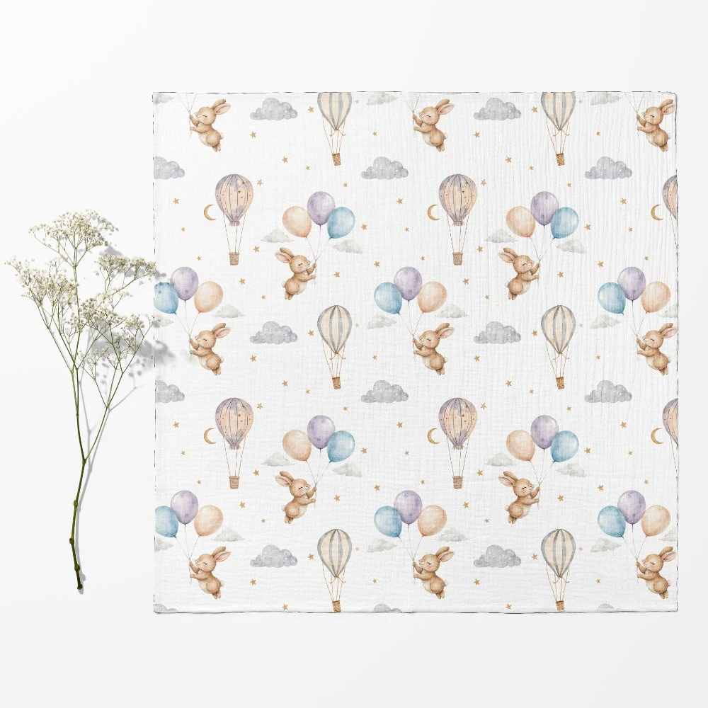 Bocioland 3008 Vystyklai MUŚLINOWE 70X70 3-PACK BEŻ BL300