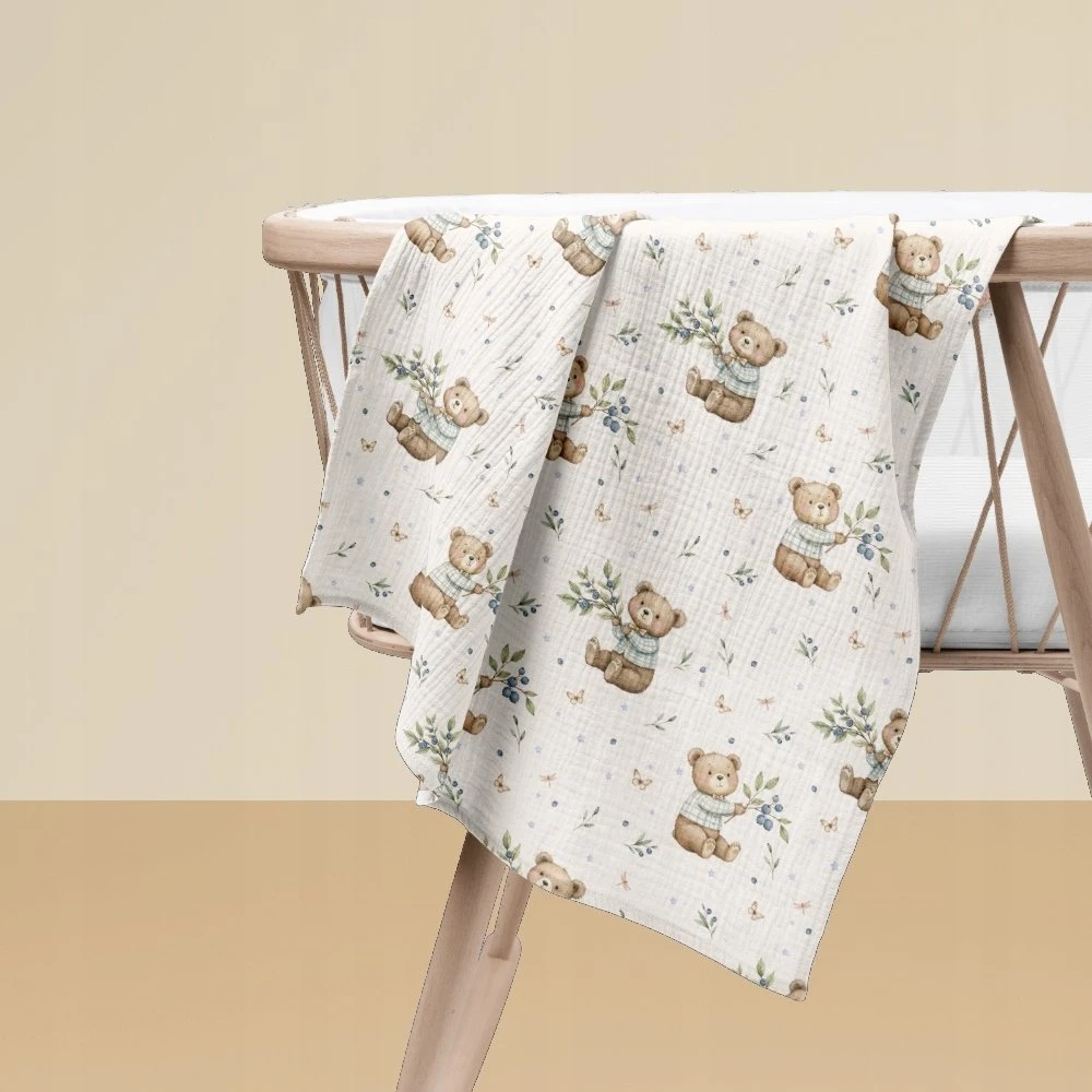 Bocioland 3022 MUSLININĖS SAUSKĖS 70X70 3 PAKELIAI ŽALIOS BL302