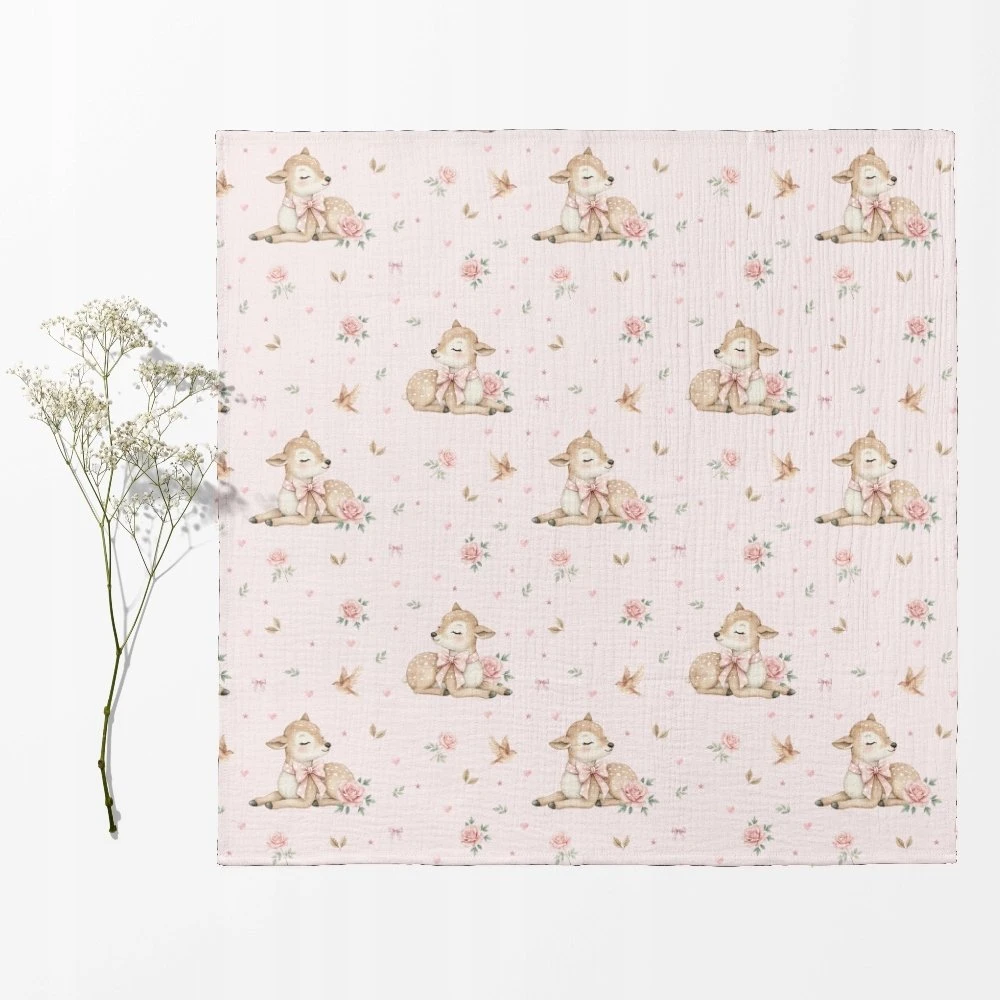 Bocioland 3039 Vystyklai MUŚLINOWE 70X70 3-PACK RÓŻ BL303