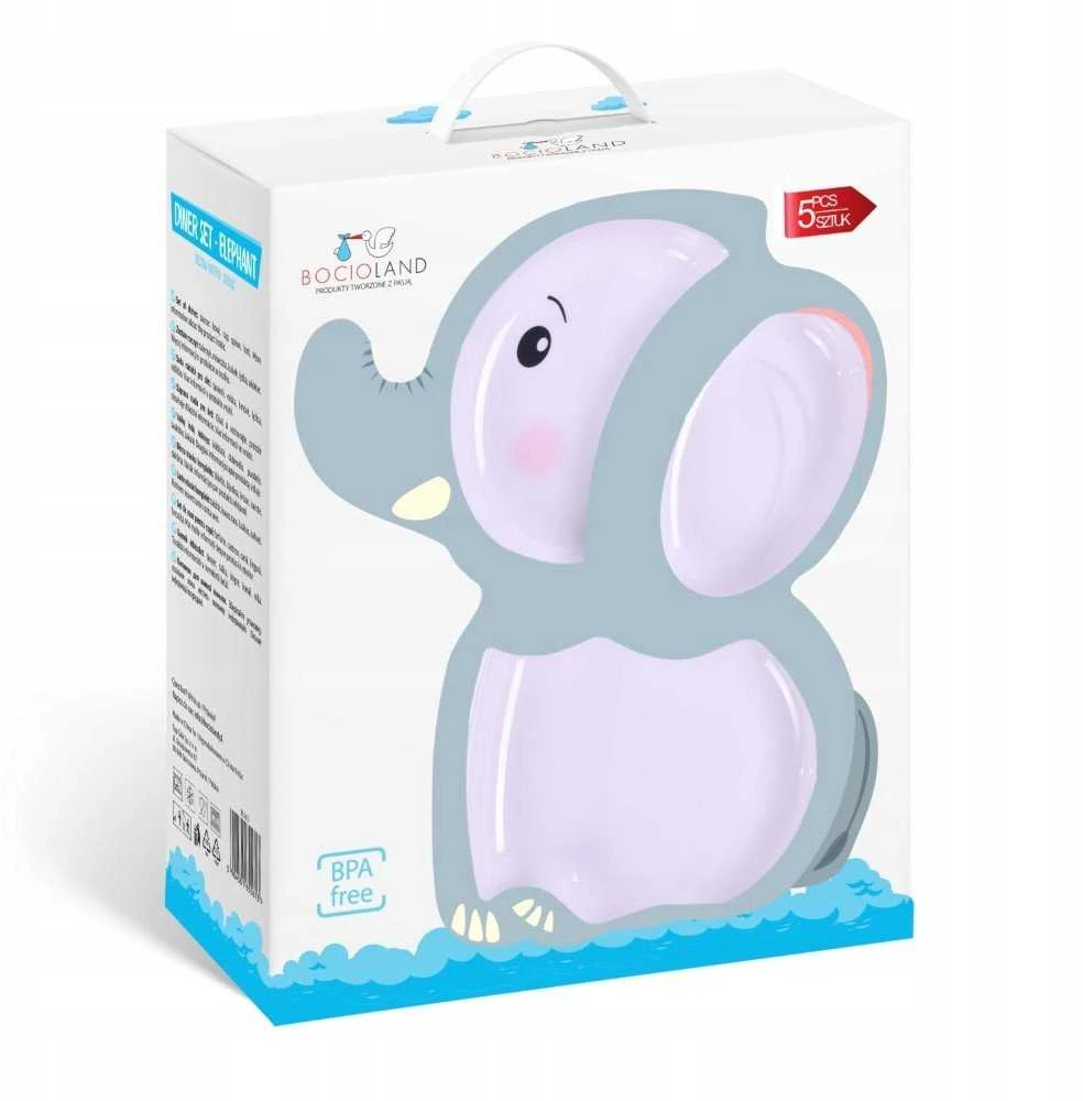 Bocioland BOCIOLAND BL561 – 5 dalių virtuvės indų rinkinys, „Elephant“