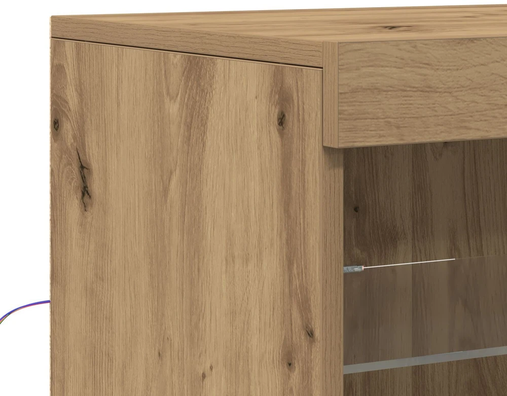 LED Bufetas Amatininkų ąžuolas 41 x 37 x 67 cm Apdirbta mediena