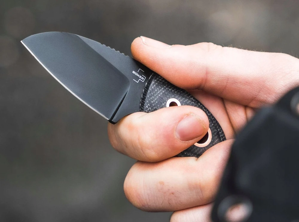 Boker Nóż Bker Plus Gnome visas juodas varis