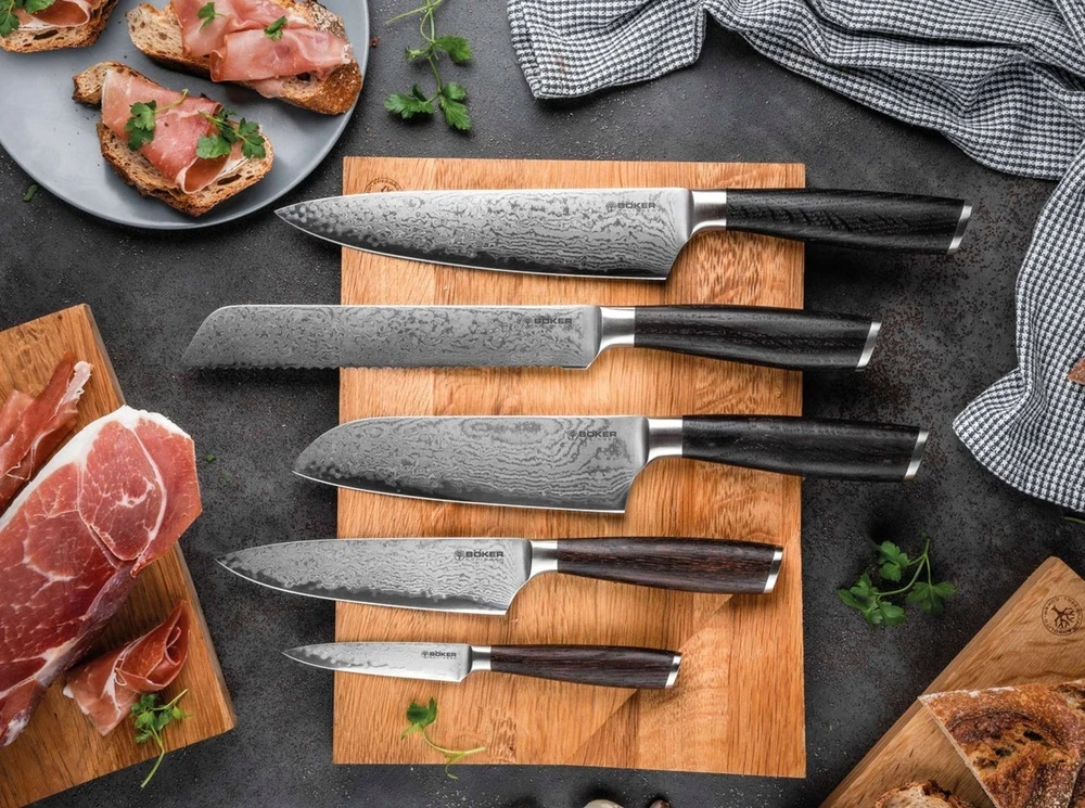 Boker Nóż Boker Meisterklinge Damast Chefs didelis peilis