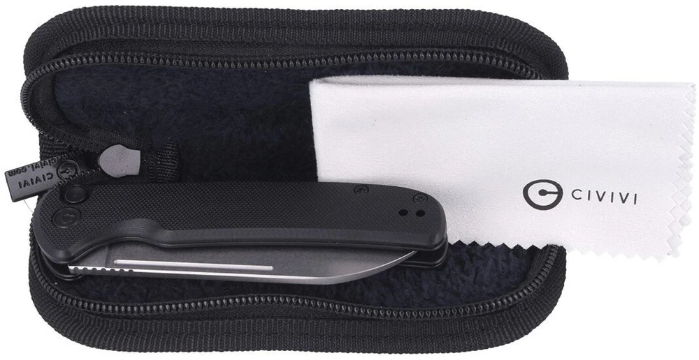 Boker Sulankstomas peilis CIVIVI Chevalier Juodas G10 14C28N EDC (C20022-1)