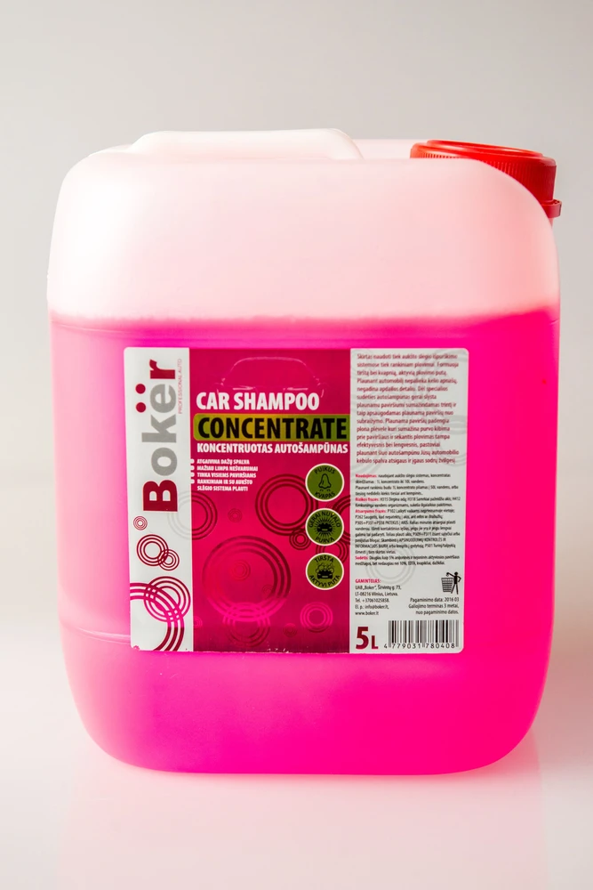 Automobilių šampūnas, koncentratas, Boker 5 l