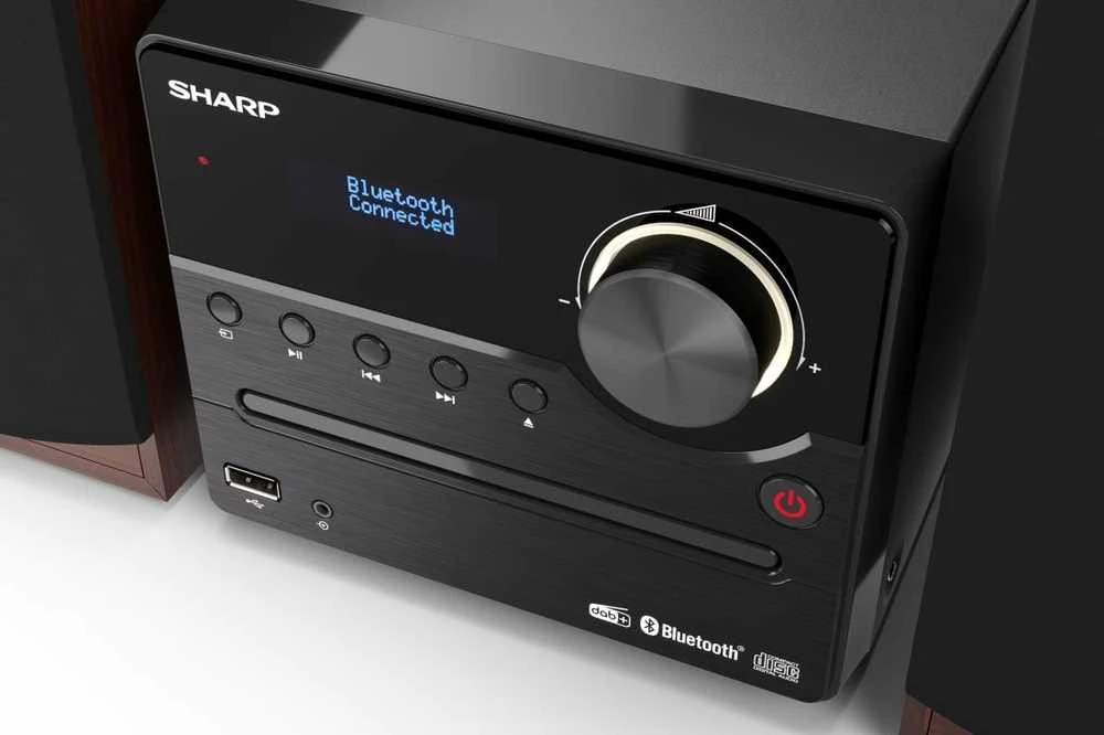 Muzikinis centras Sharp | Hi-Fi Micro System | XL-B517D(BR) | Brown | USB port | AUX in | Bluetooth | CD grotuvas | FM radio | Belaidė jungtis