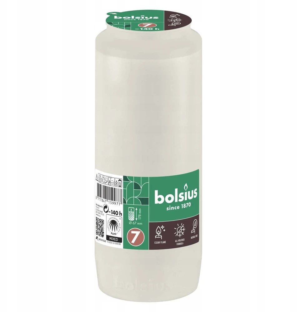 Žvakės įdėklas Bolsius, 140 h