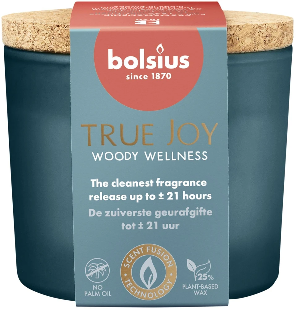 Žvakė, aromatinė Bolsius TRUE JOY Woody Wellness, 21 h