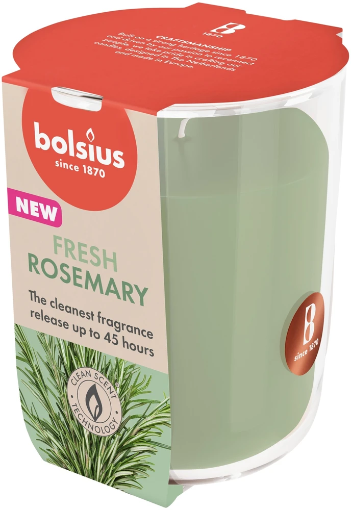Žvakė, aromatinė Bolsius Fresh Rosemary, 45 h, Žalsva