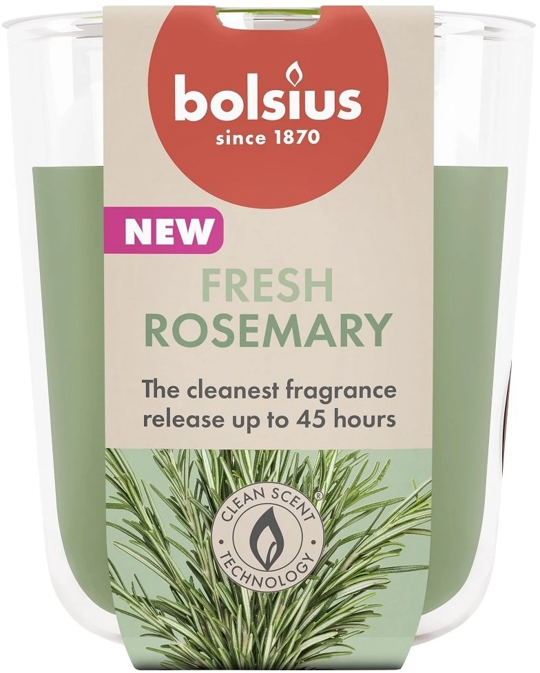 Žvakė, aromatinė Bolsius Fresh Rosemary, 45 h, Žalsva