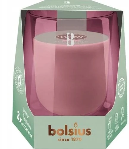 Bolsius CleanLight kvapioji žvakė 95x85mm, kiparisų ir gintaro dvelksmas