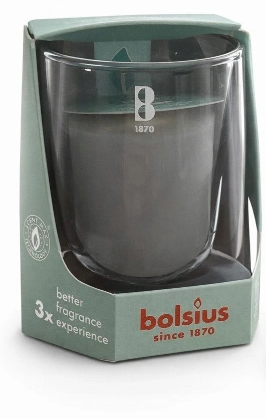 Bolsius CleanLight kvapioji žvakė 95x85mm, kedro ir vetiverijos aromatas