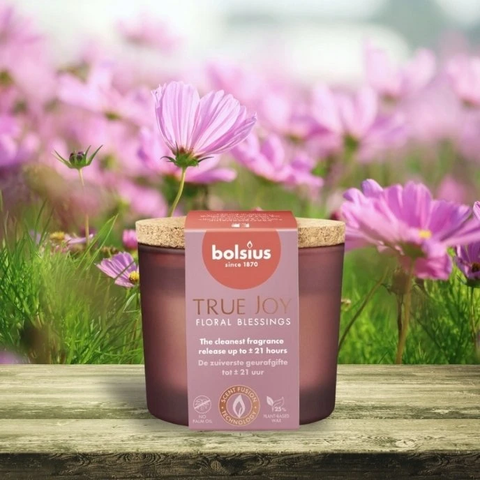 Žvakė, aromatinė Bolsius TRUE JOY Floral Blessings, 21 h