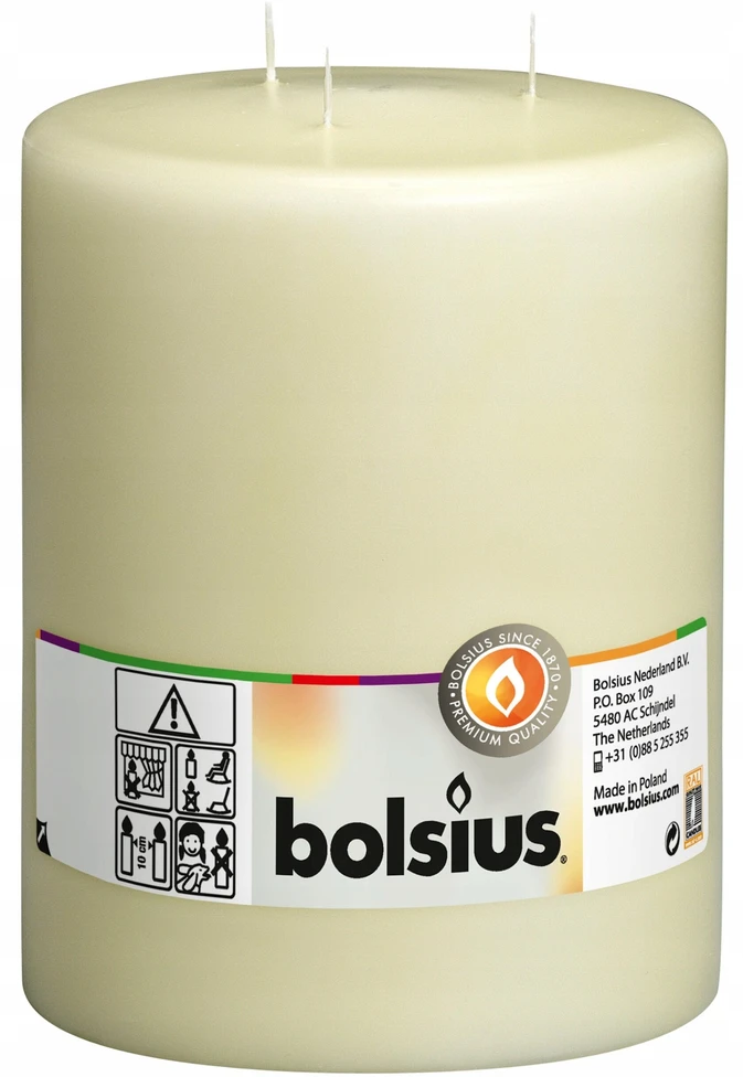 Bolsius Mamoth Cylinder Candle 200x150mm rusvai gelsvas