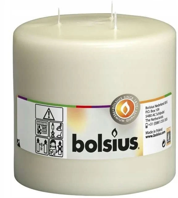 Bolsius Mamoth Cylinder Candle 200x150mm rusvai gelsvas