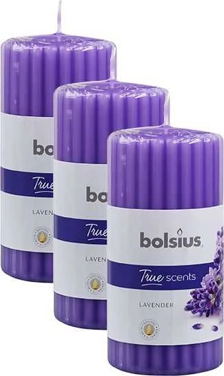 Svece-stabs aromat.Bolsius lavanda d6xh12cm 1166777