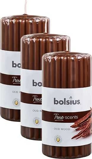 Bolsius koloninė žvakė BOLSIUS True Scents 33H 12CM 3 vnt.. AGARO MEDIS