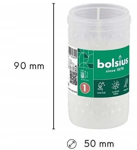 Žvakė, kūginė Bolsius, 24,5 cm, 4 vnt., alyvuogių žalia