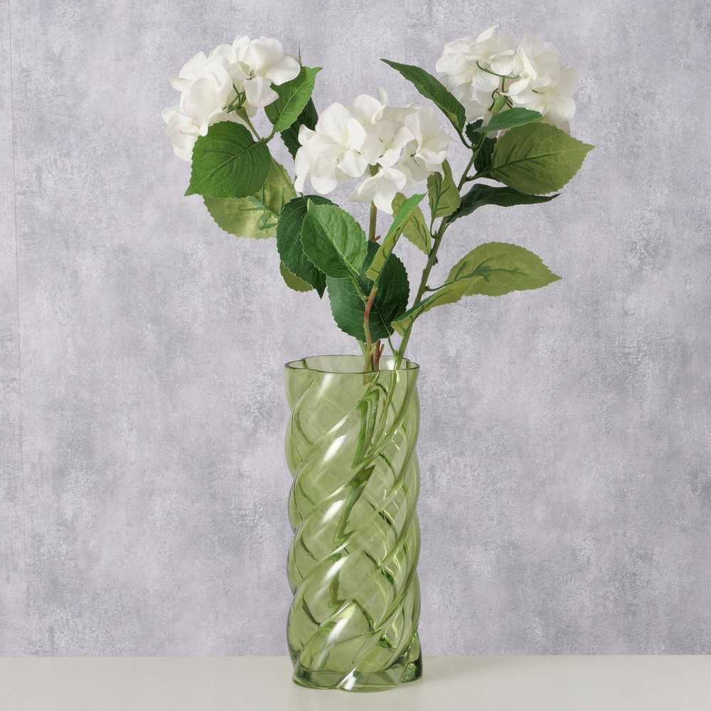 Boltze Stiklinė vaza su blizgesiu CURVO, 30 cm