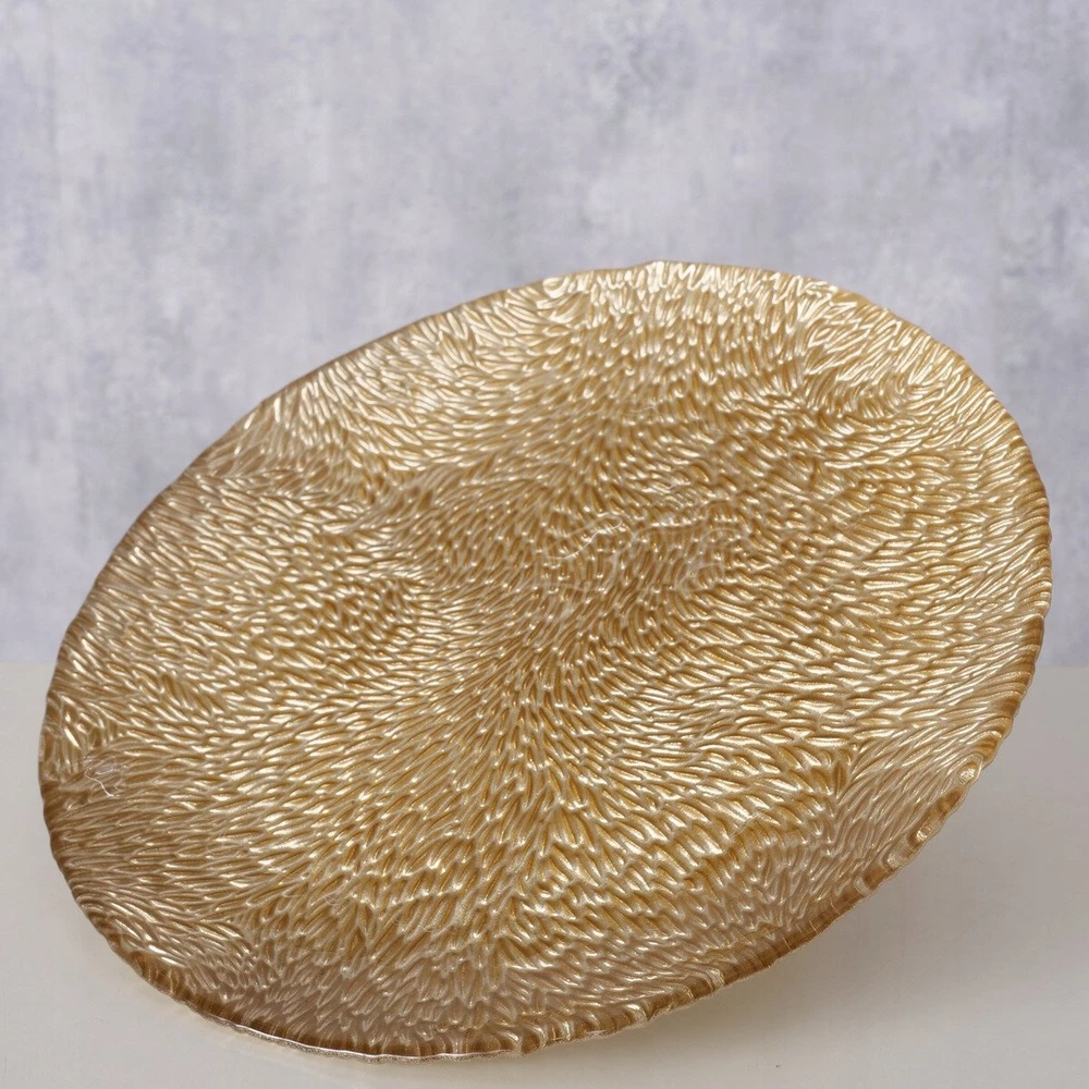 Boltze Bolze Dekoratyvinė lėkštė stiklinis RUDAS, Ø 21 cm