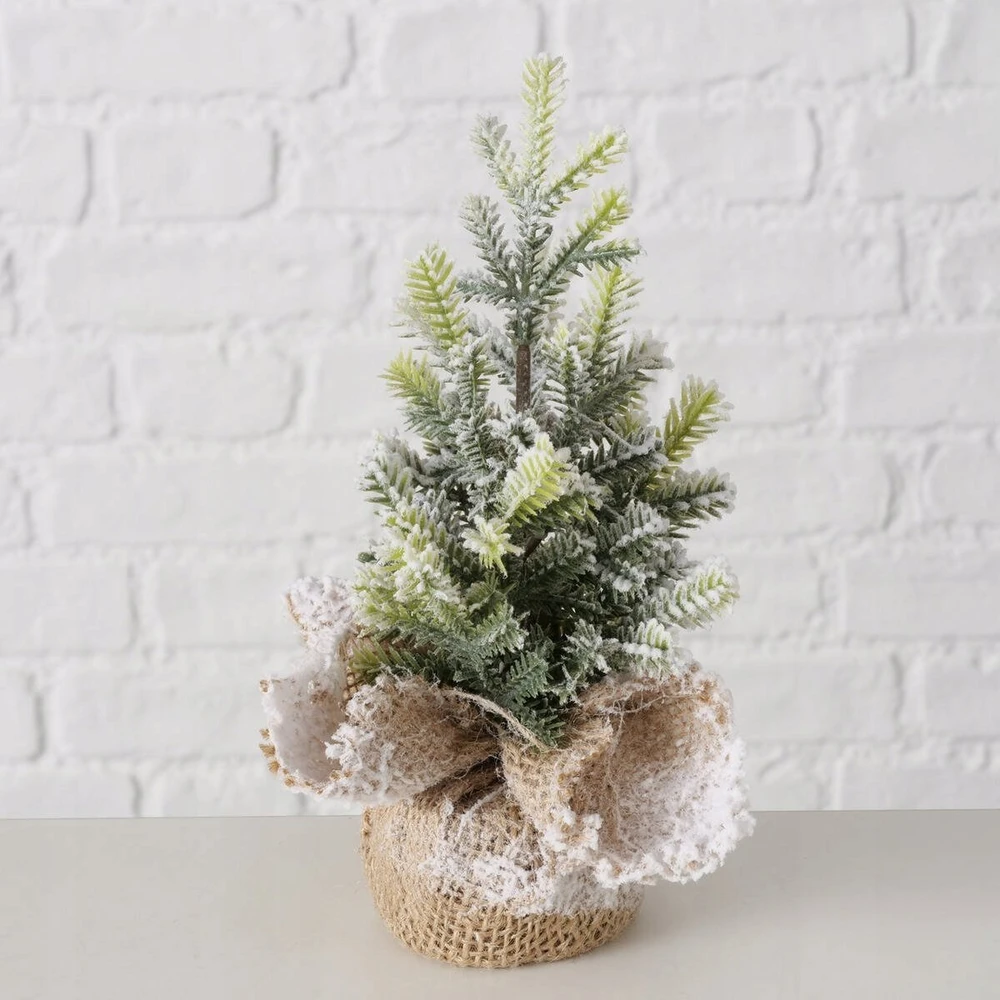 Boltze dirbtinė Kalėdų eglutė džiuto vazone TANNE, 22 cm