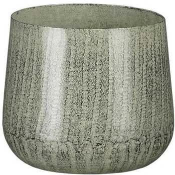 Boltze vazonas Mica Benson 1071766 metalinis Ø 12 cm pilka