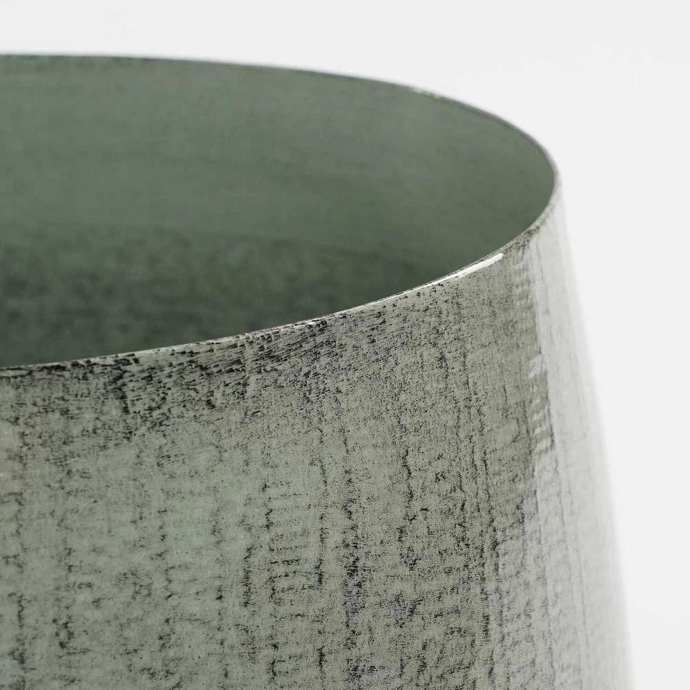 Boltze vazonas Mica Benson 1071766 metalinis Ø 12 cm pilka