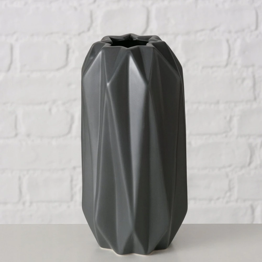 Boltze geometrinio rašto keraminė vaza GRAVO, 20,5 cm