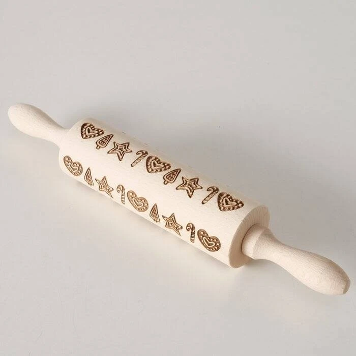 Boltze Grawerowany wałek świąteczny wzór BAKERY