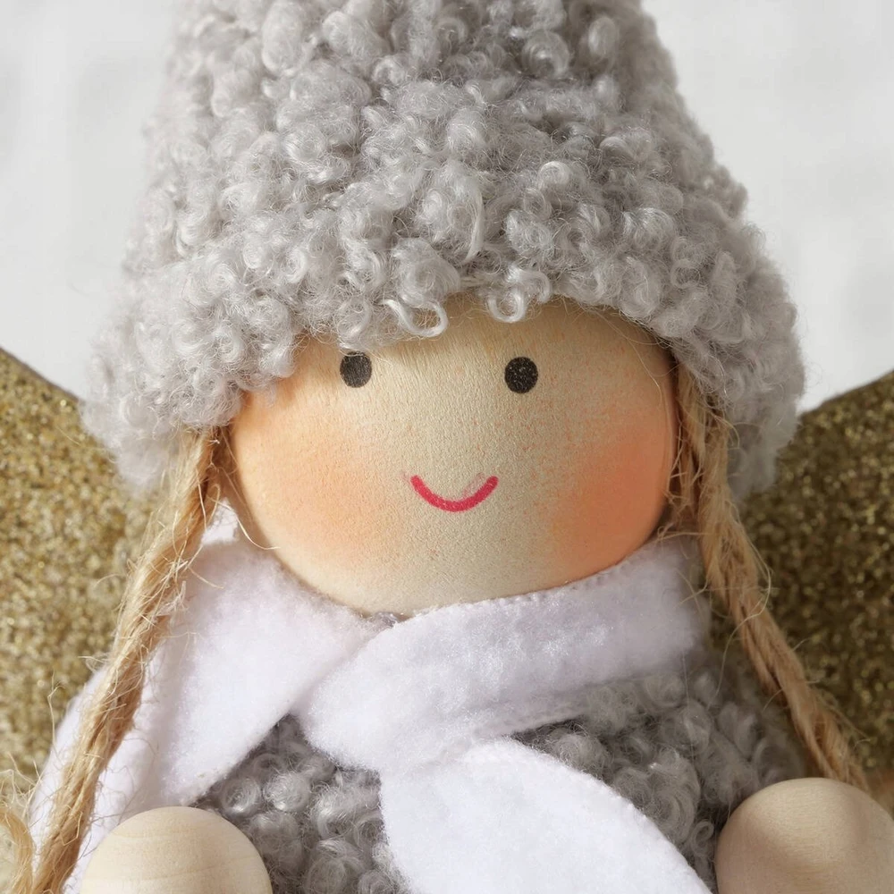 Boltze Home figūrėlė AMIA angelas minkštais drabužiais, 16 cm dydis