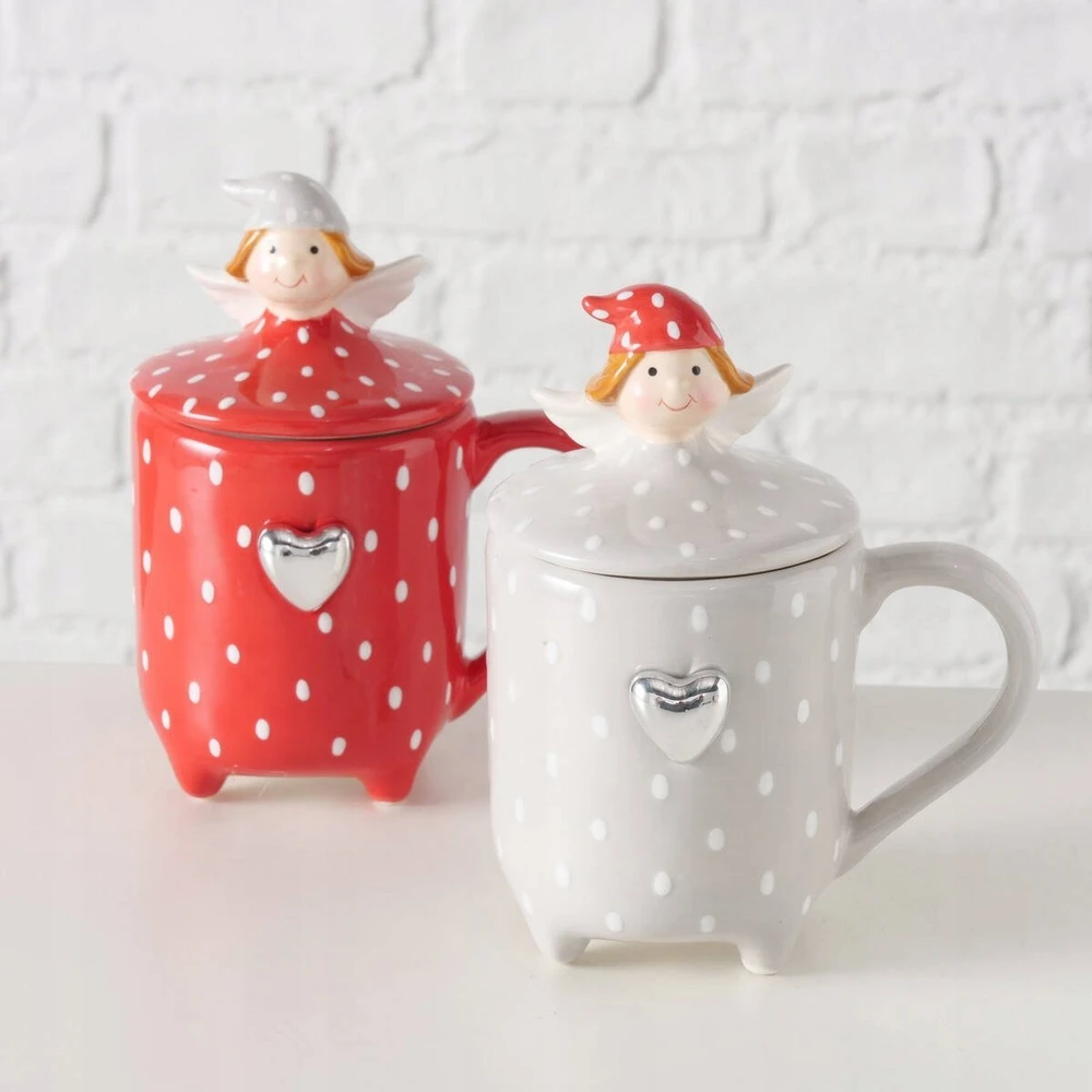 Boltze Home MALENA alaus puodelis su dangteliu, 360 ml