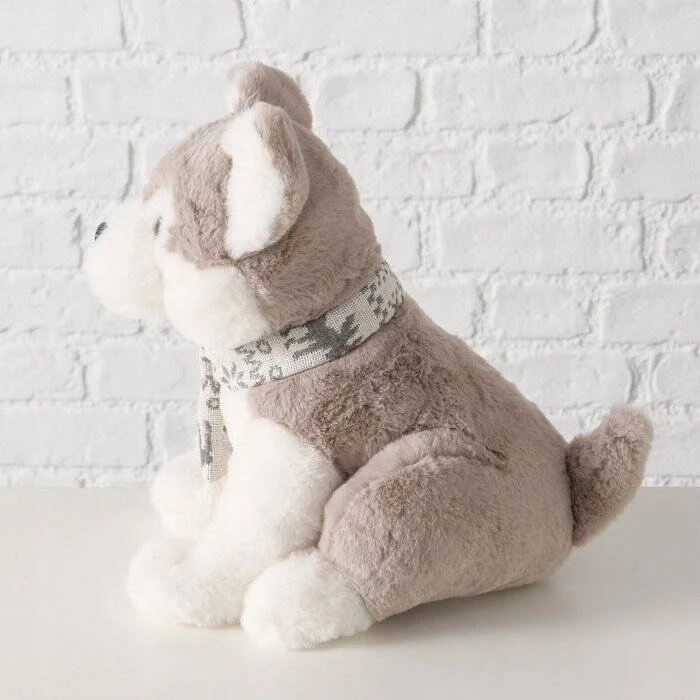 Boltze Home pliušinis šuo su šaliku BELLO, 28 cm