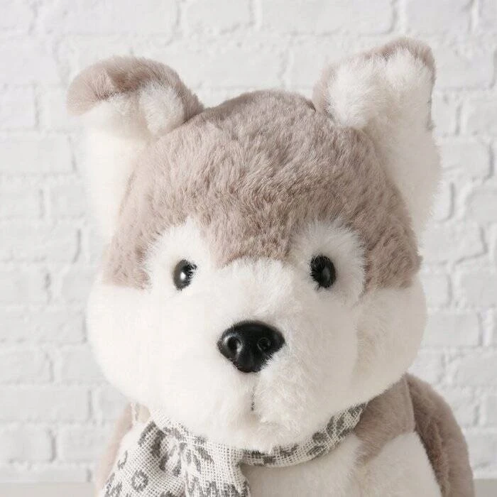 Boltze Home pliušinis šuo su šaliku BELLO, 28 cm