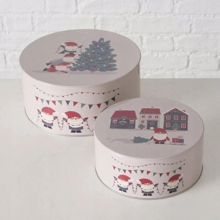 Boltze Home Rinkinys iš dviejų MONTI laikymo skardinių, Ø 16-20 cm